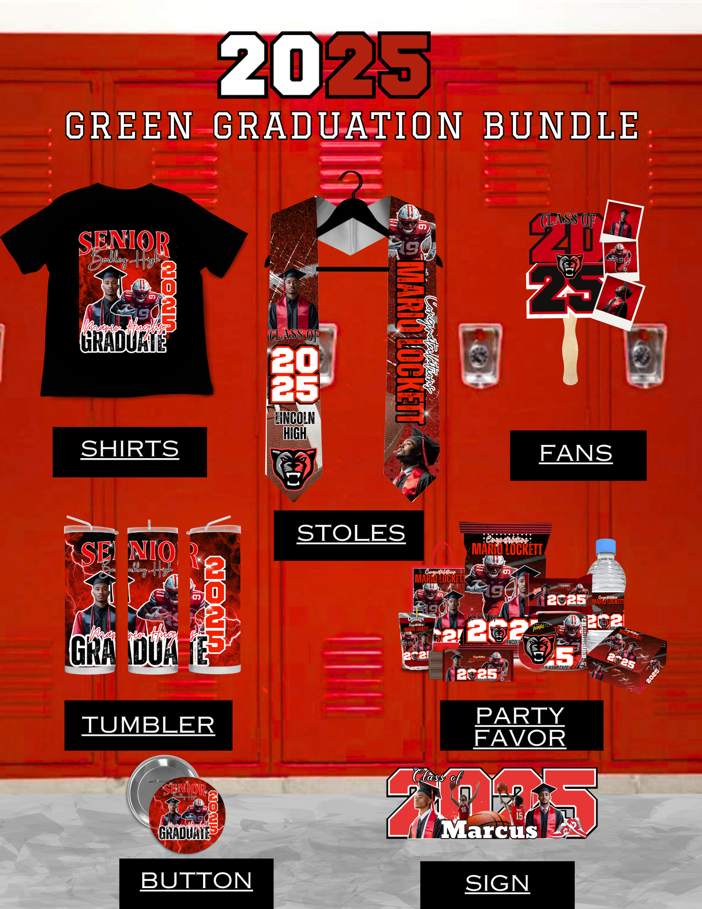 2025 Red Graduation Bundle